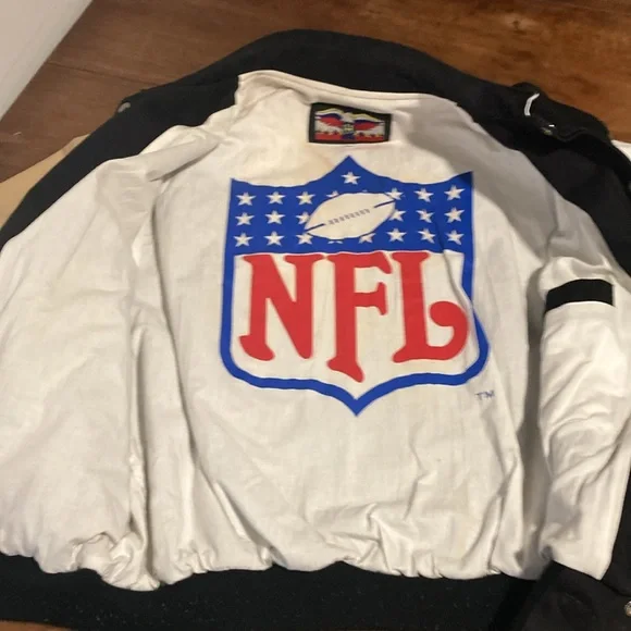 Jeff Hamilton San Francisco 49ers leather trim jacket XL - Picture 14 of 16